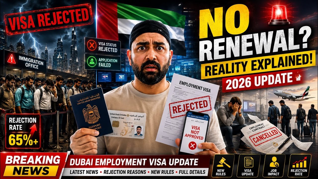 🇦🇪 No Visa Renewal in UAE? 🚨 Latest Dubai Employment Visa Update & Rejection News Reality Explain
