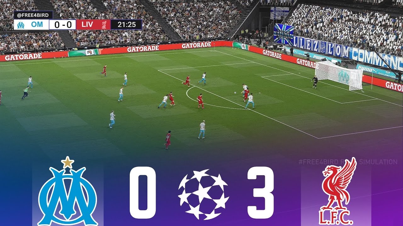 Marseille 0 vs 3 Liverpool  | Ligue des champions de l’UEFA 26|Simulation