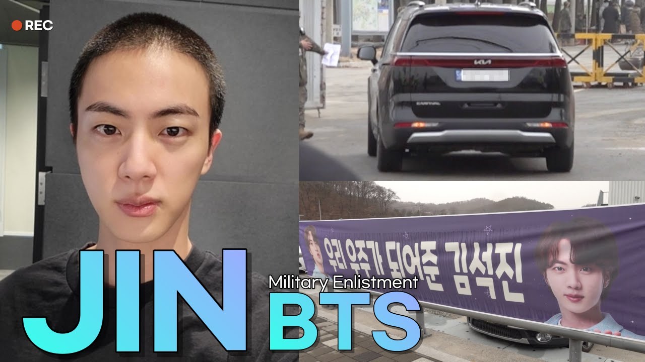 방탄소년단(BTS) 진, 멤버들 배웅 받으며 현역 입대 | BTS Jin Military Service