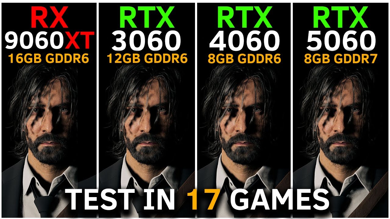 RTX 3060 vs RTX 4060 vs RTX 5060 vs RX 9060 XT | RT + DLSS 4 / FSR 4 | Best Budget GPU 2025?