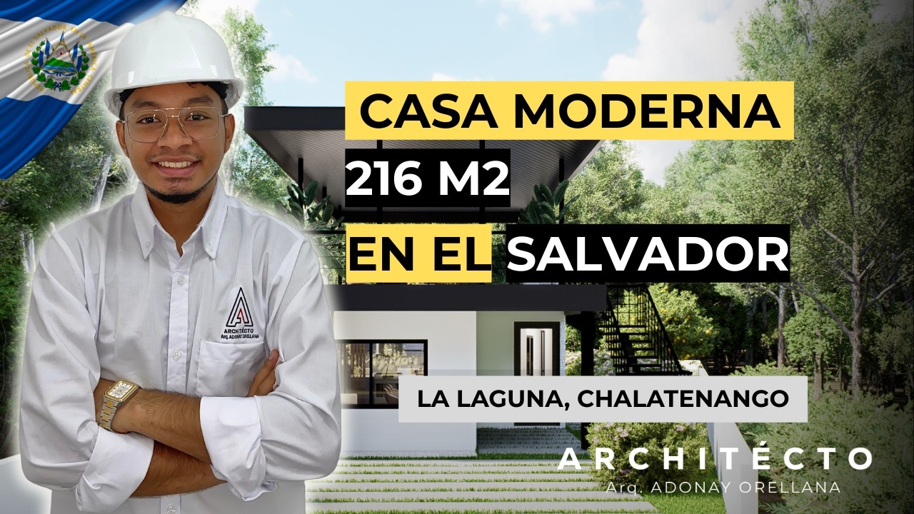 DISEÑO DE CASA MODERNA EN EL SALVADOR (216 M2)