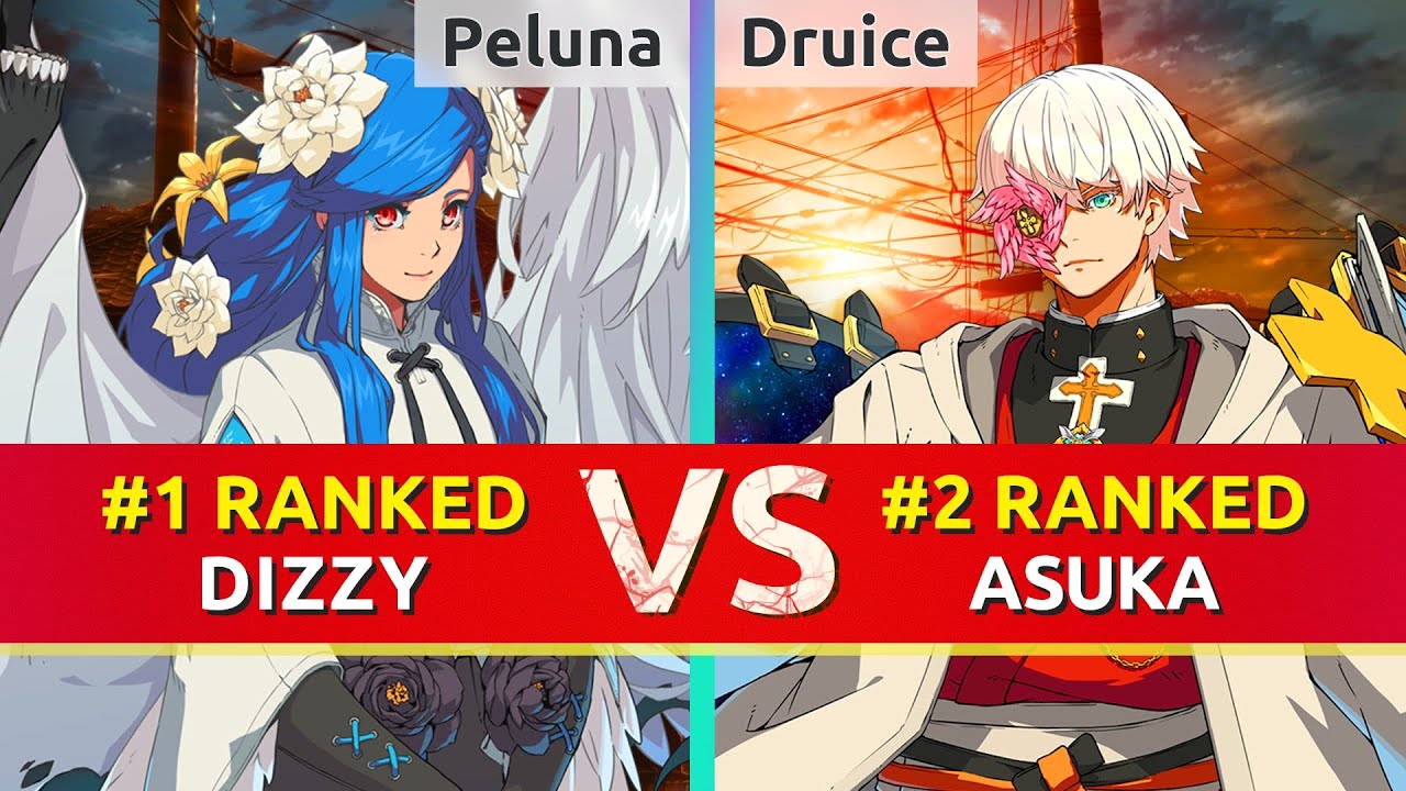 GGST ▰ Peluna (#1 Ranked Dizzy) vs Druice (#2 Ranked Asuka). High Level Gameplay