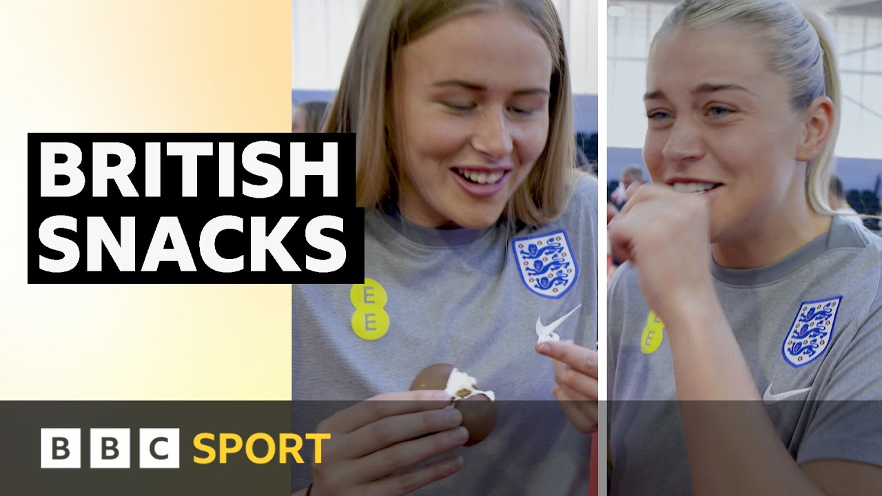 England's Lionesses try obscure British snacks | BBC Sport