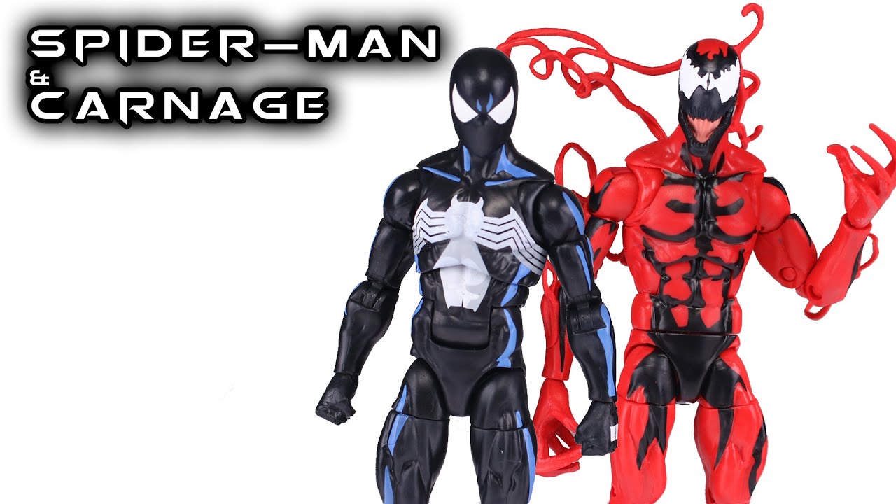 Marvel Legends BLACK SUIT SPIDER-MAN & CARNAGE Animated Series Action Figure Review