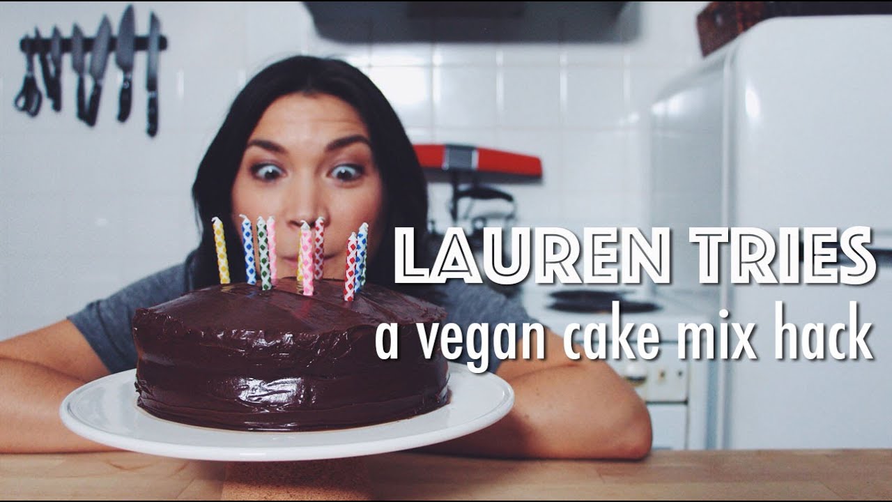 LAUREN TRIES: A VEGAN CAKE MIX HACK