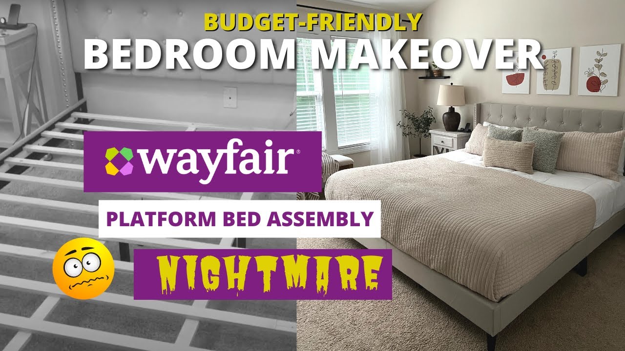 Master Bedroom Makeover On A Budget! | New Wayfair Platform Bed