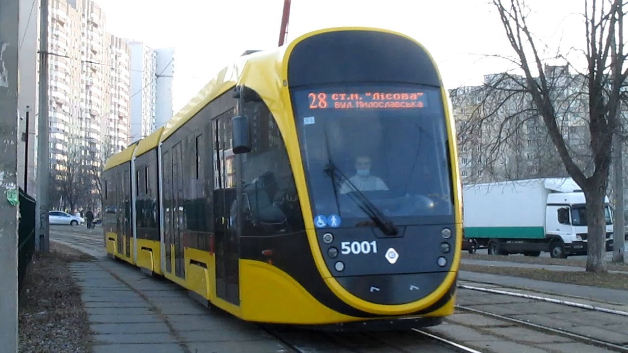 Трамвай Татра-Юг К1Т306 №5001, Tatra T3SUCS №5661 23.11.2021 / Tram Tatra-Yug К1Т306 №5001