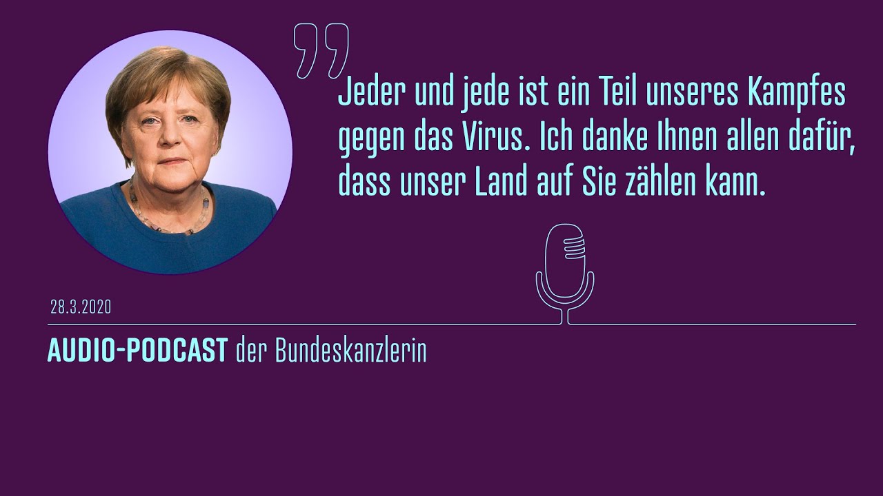Kanzlerin Merkel sendet aus häuslicher Quarantäne