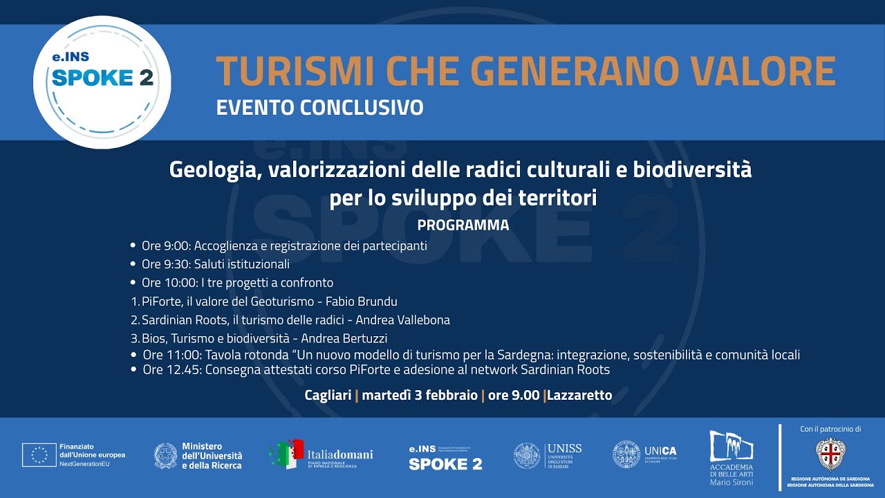 Turismi che generano valore. Evento conclusivo di e.INS Spoke 2