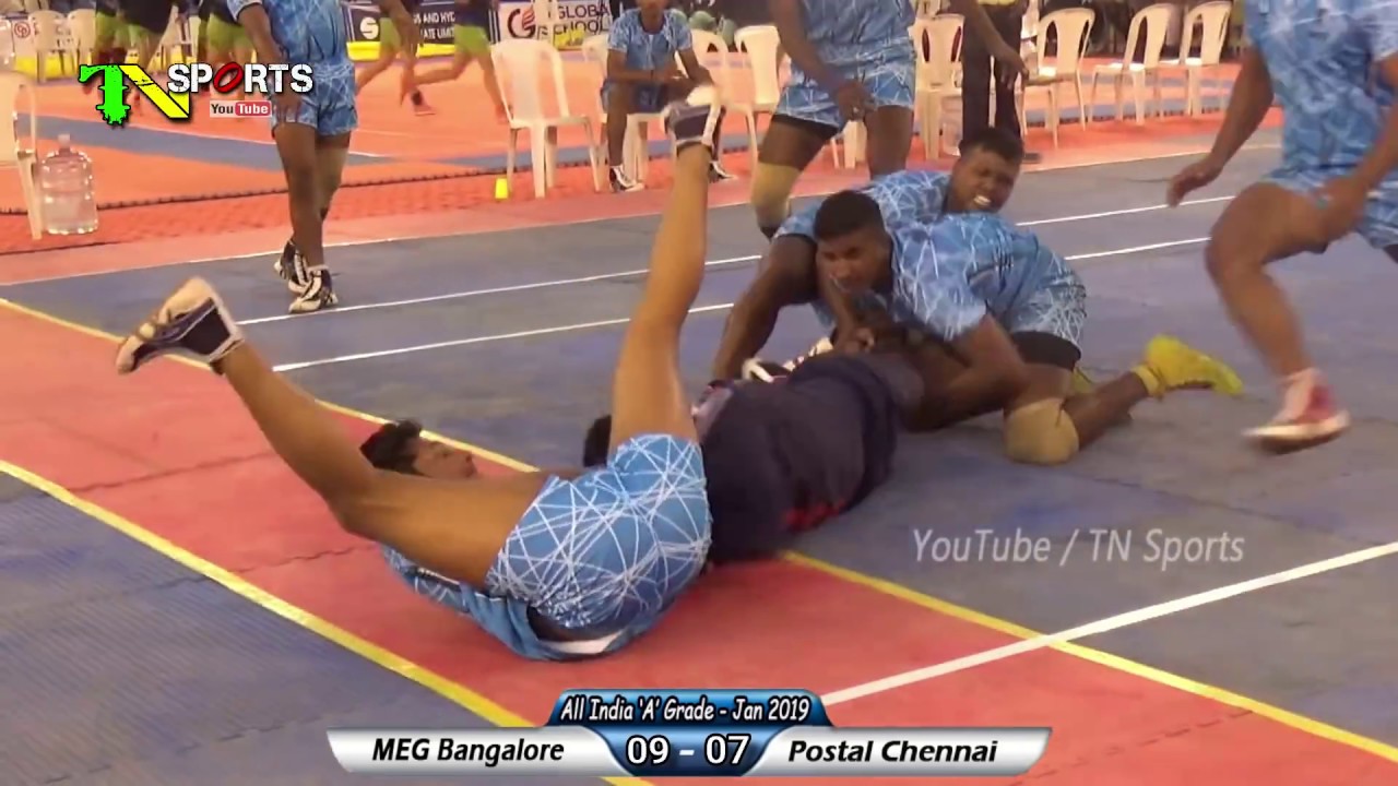 Postal Chennai vs MEG Bangalore | All India 'A' Grade Kabaddi Tournament | Pongal 2019