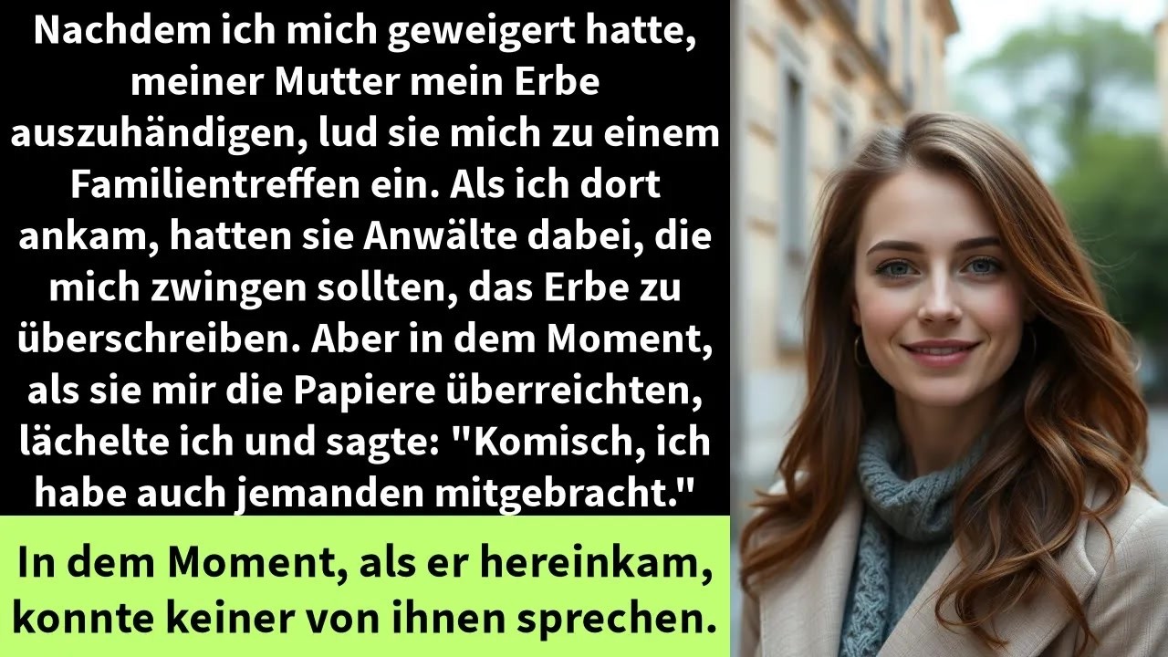 Nachdem ich mich geweigert hatte, meiner Mutter mein Erbe auszuhändigen, lud sie mich zu einem...
