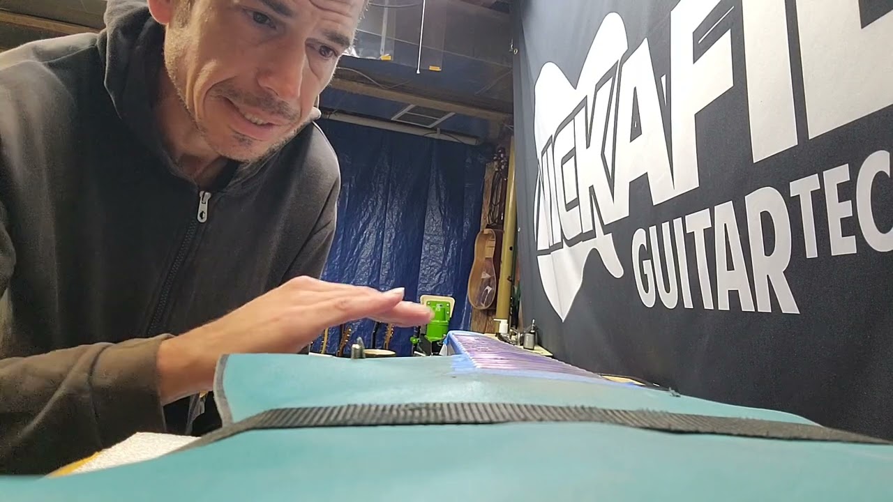 Adding fall away to a fretboard for getting that lower action required