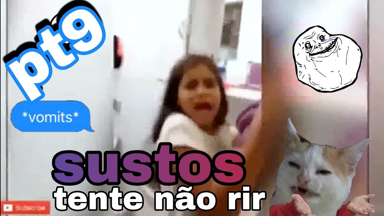 os sustos mais engra&ccedil;ados pt9 🤣 tente n&atilde;o rir 😂