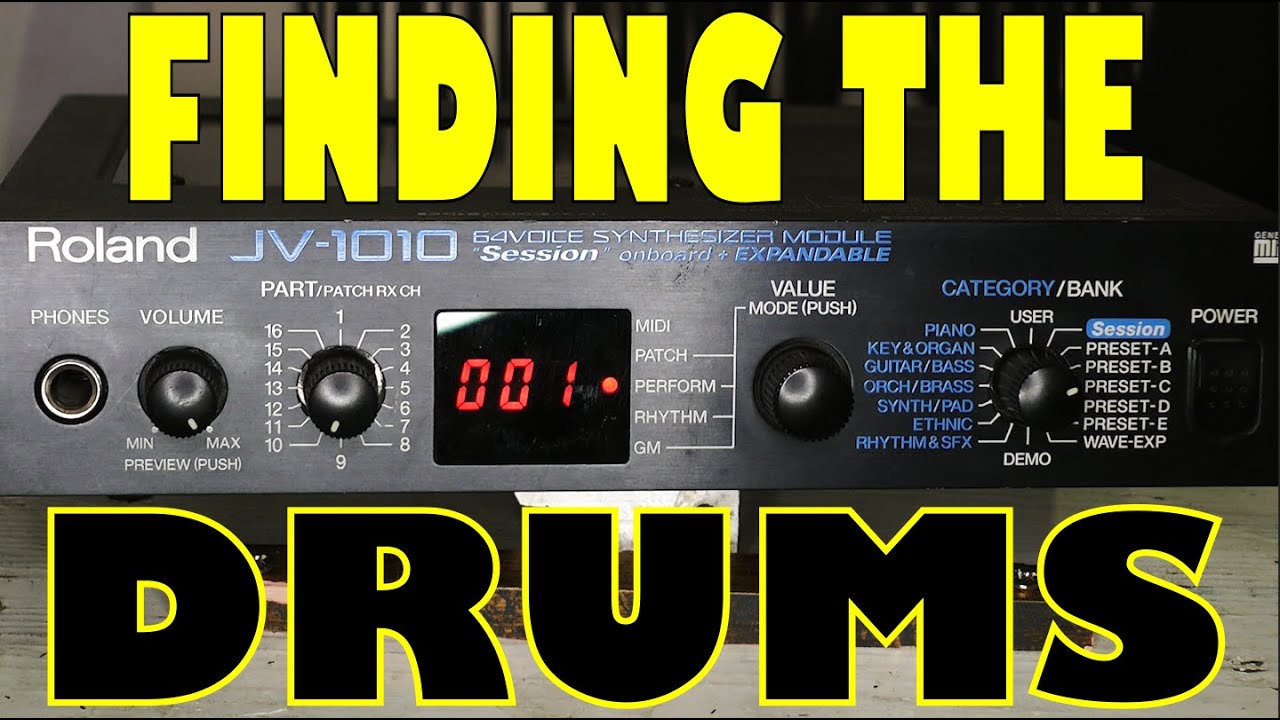 Roland JV1010 — как получить доступ к 20 ударным установкам и играть на них.