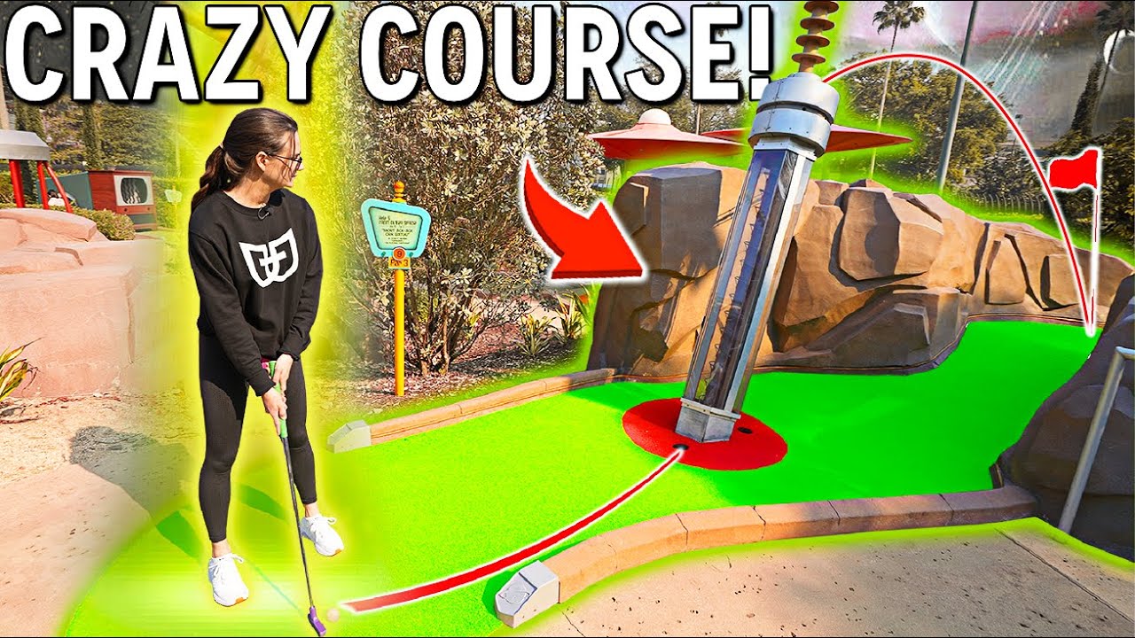 Must Play ONE OF A KIND Mini Golf Course! - Elisha's Craziest Hole In One Ever!