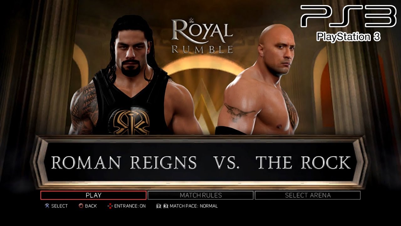 WWE 2K17 PS3 - Roman Reigns VS The Rock [2K][mClassic]