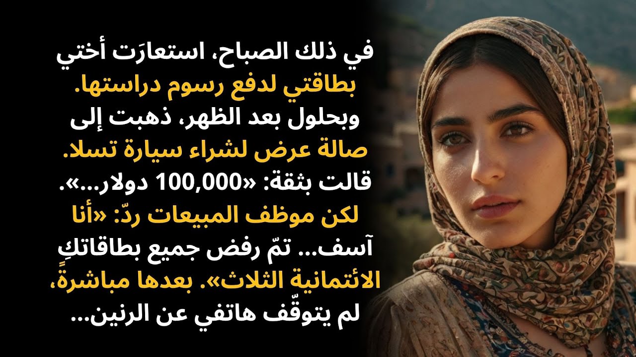 في صالة العرض، قالت أختي بثقة: «إنها فقط 100,000 دولار…» لكن ذلك المبلغ كان في الحقيقة على بطاقتي..