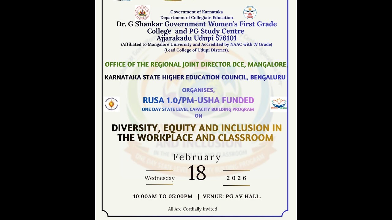 RUSA 1.0/ PM USHA Funded Capacity Building Program