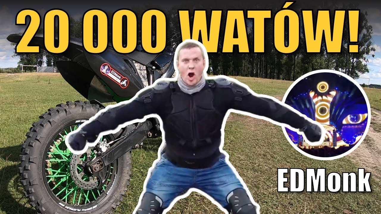 MOC której się bałem - 20 kW // Elektryczna HONDA CRF // gościnnie u EDMonka