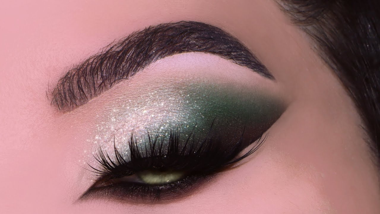 Matte Green Foxy Eyes + Glitter Makeup Tutorial | Melissa Samways