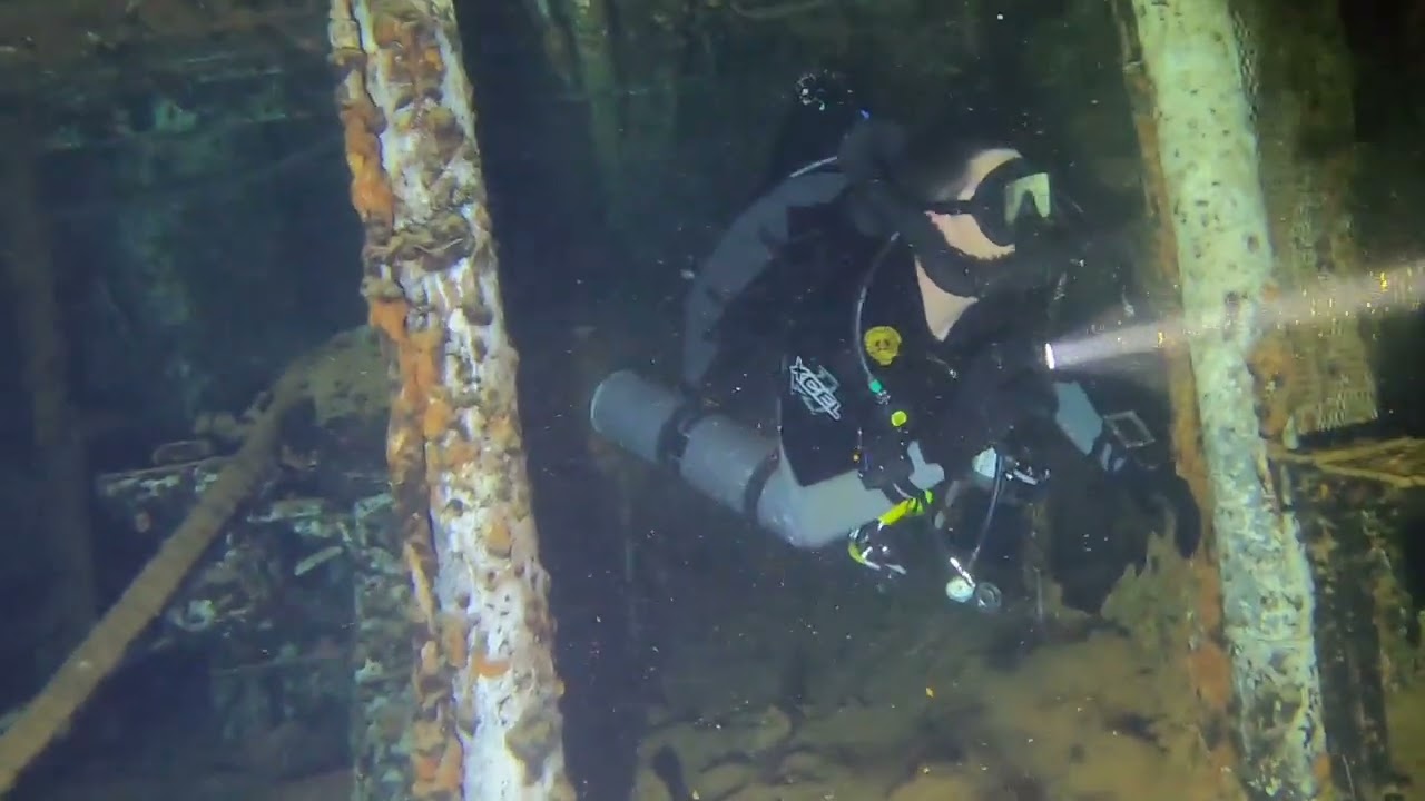 ISC Megalodon rebreather wreck diving on the Hydro Atlantic shipwreck!