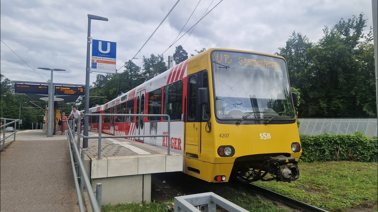 Stadtbahn Stuttgart | Mitfahrt in der U15 von Ruhbank (Fernsehturm) bis Stammheim im DT8.S 4207