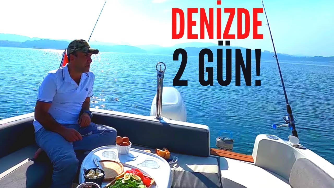 Teknede 2 Gün | Denizde Kamp | Yakala Pişir | Fishing | moonday