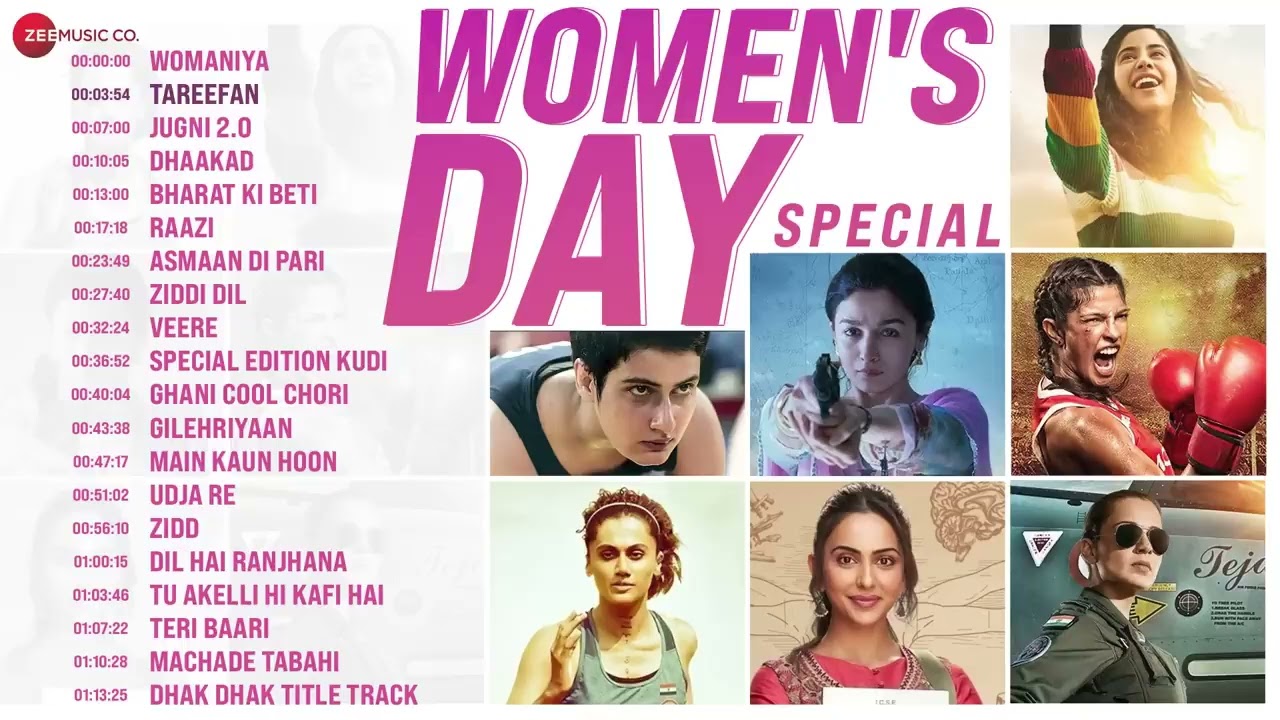 Women's Day Special 2025 - Full Album | Bharat Ki Beti, Womaniya, Tareefan, Dhaakad, Veere & More