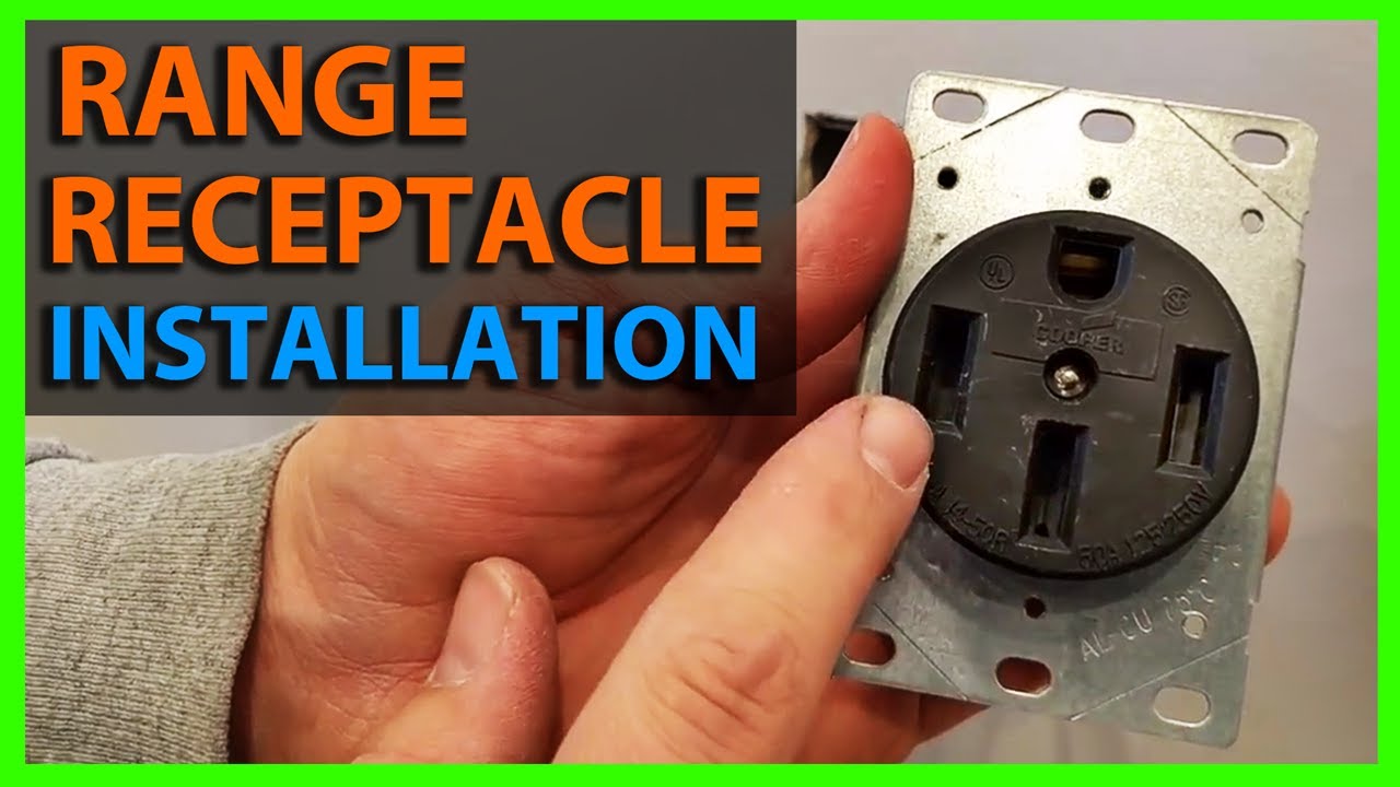 How To Install a Range Receptacle or Outlet - Flush Mount 50 Amp 4 Wire