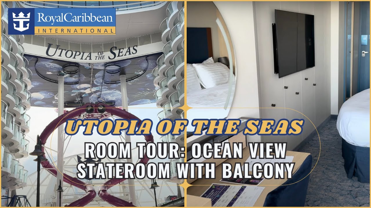 ROOM TOUR 2024 | Utopia of the Seas | Oceanview Balcony Stateroom | Royal Caribbean Cruises 4K60FPS