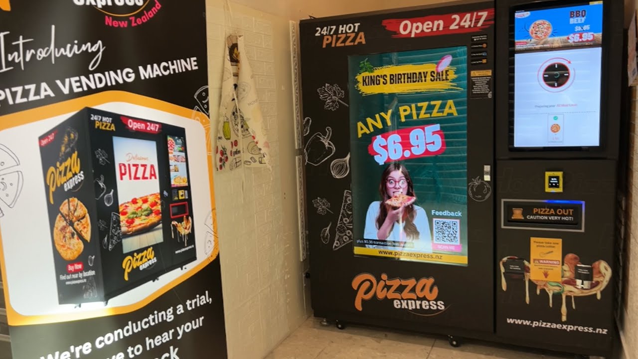 Pizza from a Vending Machine? Trying Pizza Express in New Zealand!