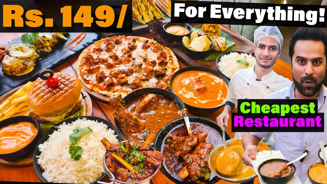 Rs 149/ CHEAPEST Nonveg Restaurant with 5 STAR Indian Food. MUTTON CURRY, Butter Chicken