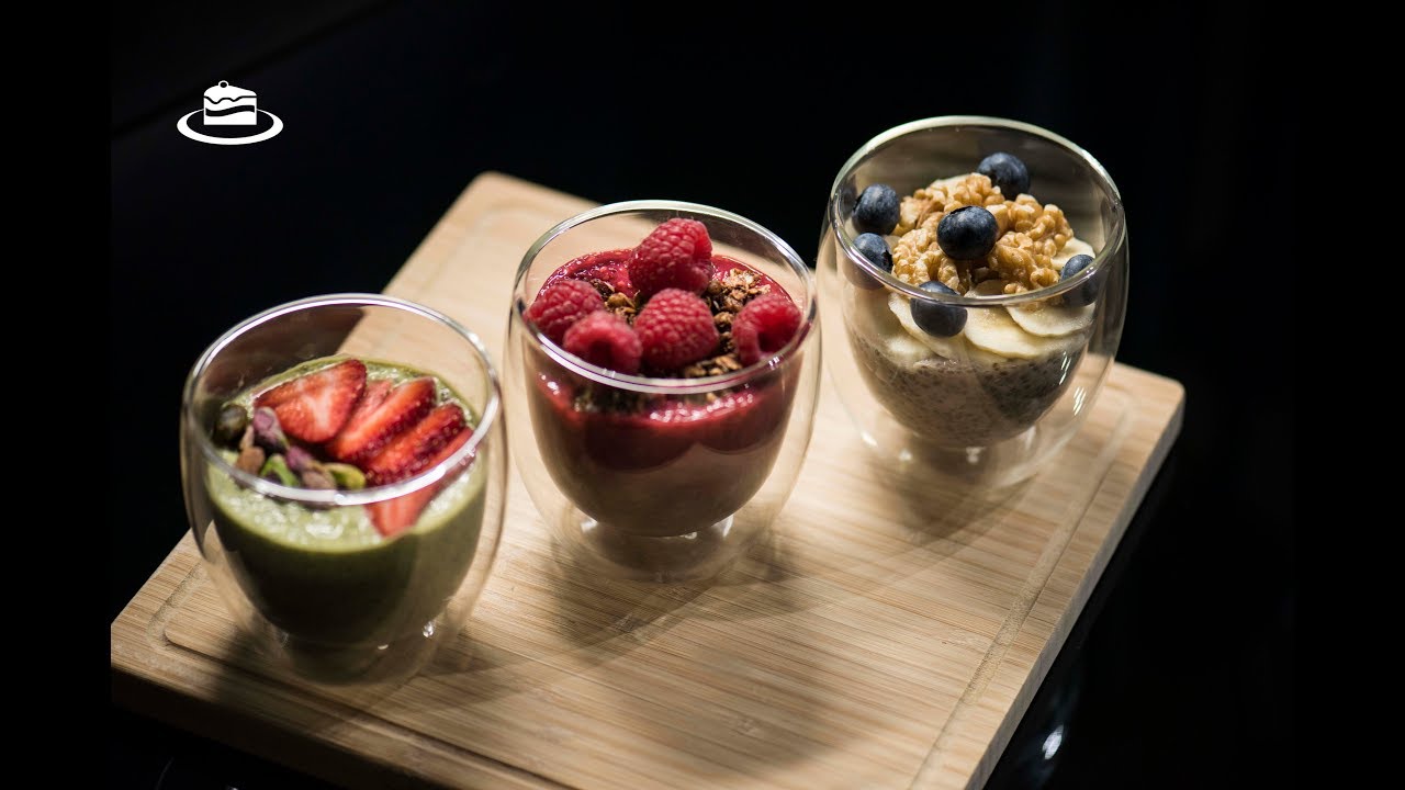 Budinca de Seminte de Chia - 3 VARIANTE / Chia Seed Pudding - 3 FLAVOURS