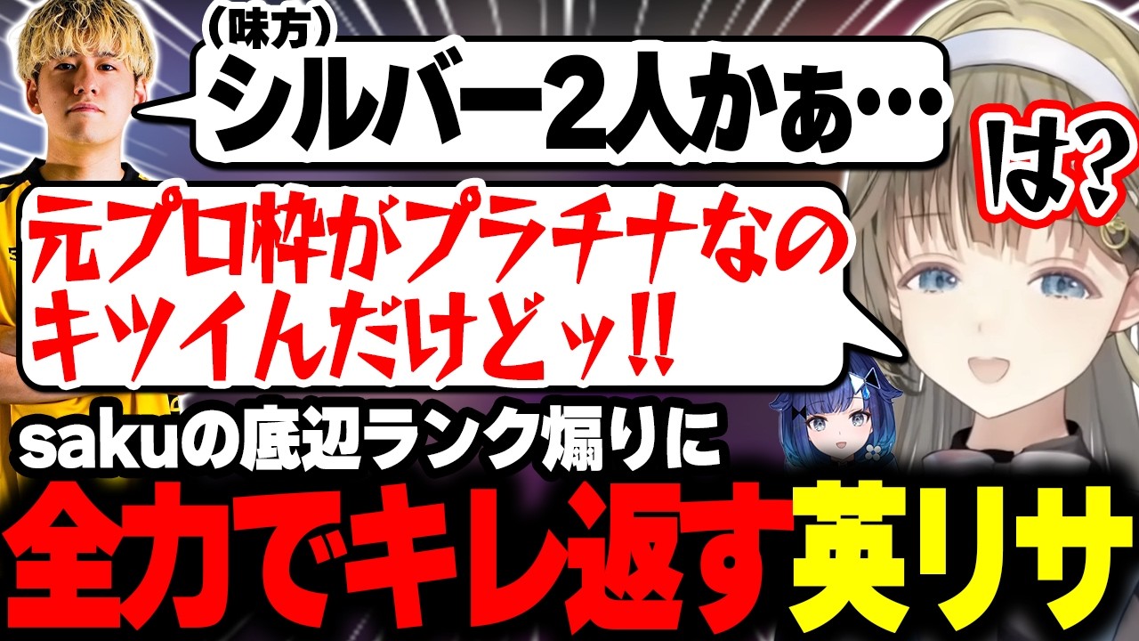 シルバーを馬鹿にするsakuに本気で言い返す英リサww【英リサ/紡木こかげ/ぶいすぽ】#ぶいすぽっ