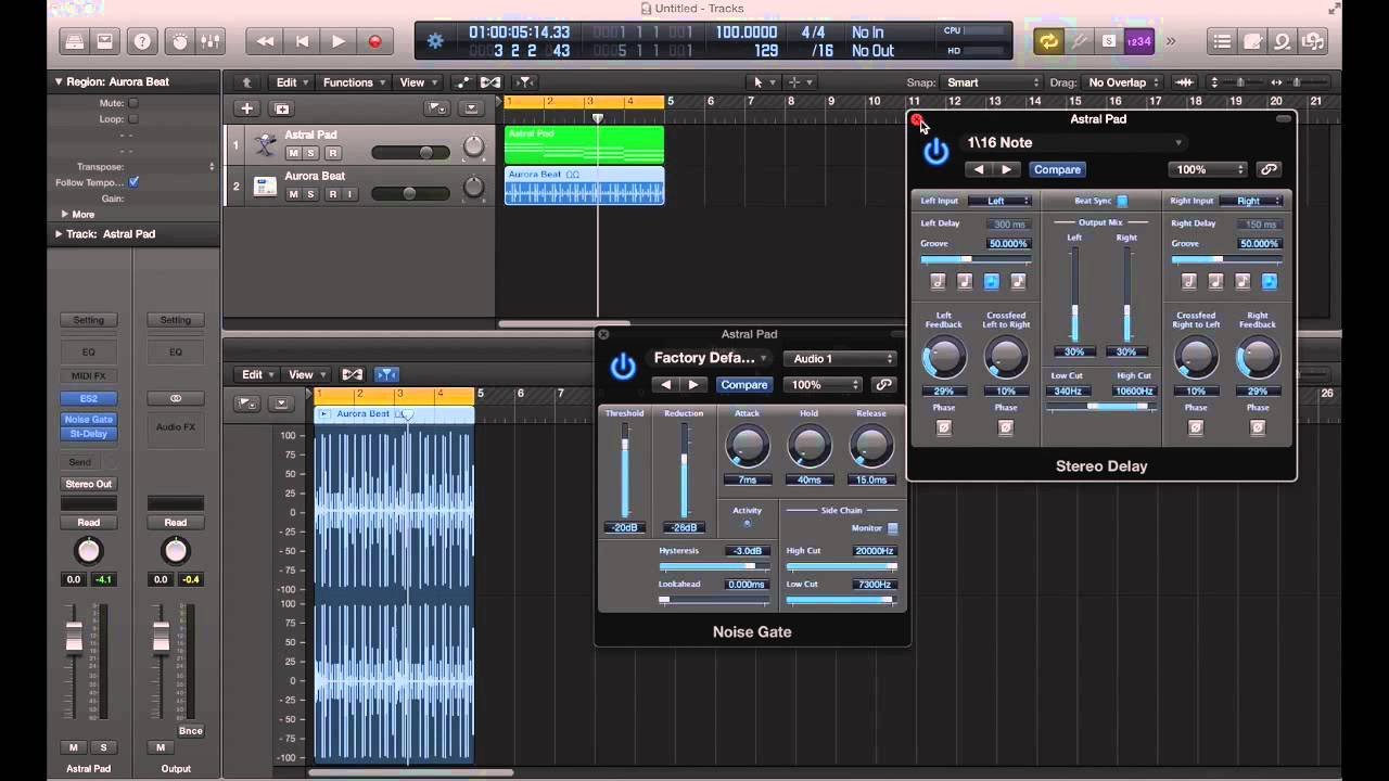 Logic Pro X - Rhythmic Gating and Stutter Effects