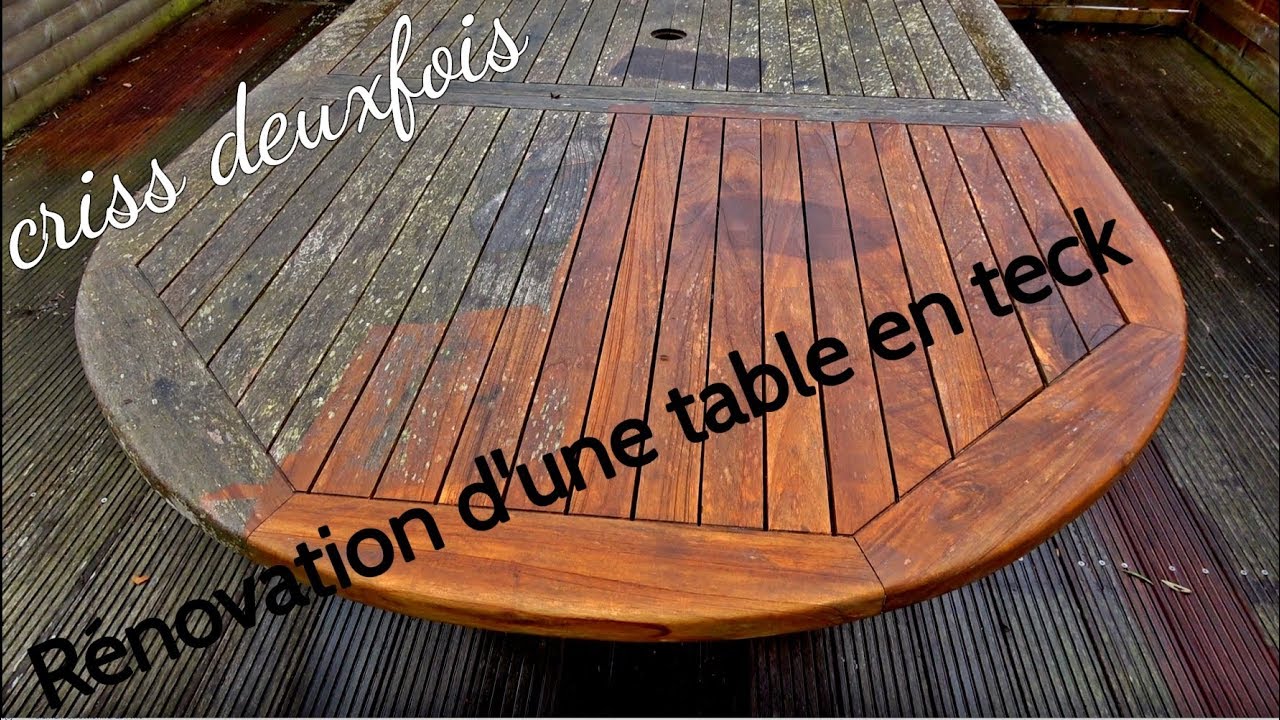 Rénover une Table de Jardin en Teck ; Sans Produit ; Extérieur ; Récupération ; Bretagne ; France