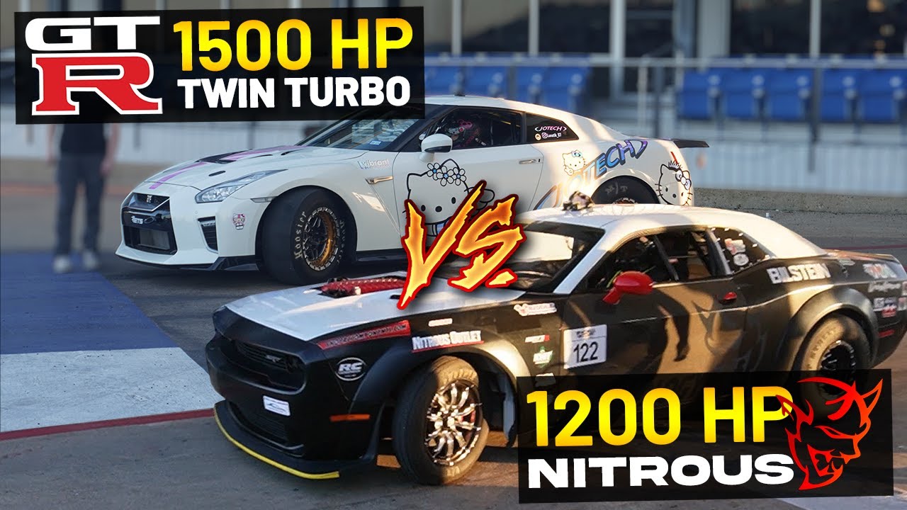 Revenge is SWEET! 1500 HP Twin Turbo GTR vs 1200 HP Nitrous Dodge Demon 1/4 Mile DRAG RACE