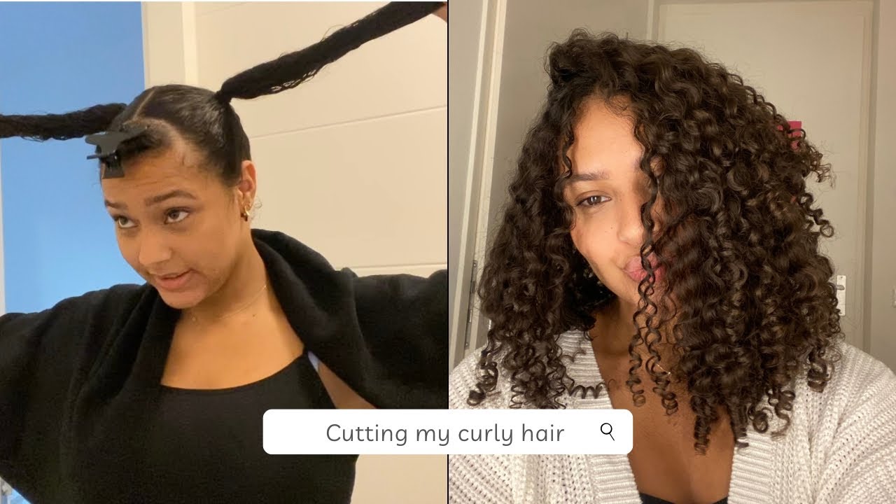 Cutting my curly hair | Pigtail haircut
