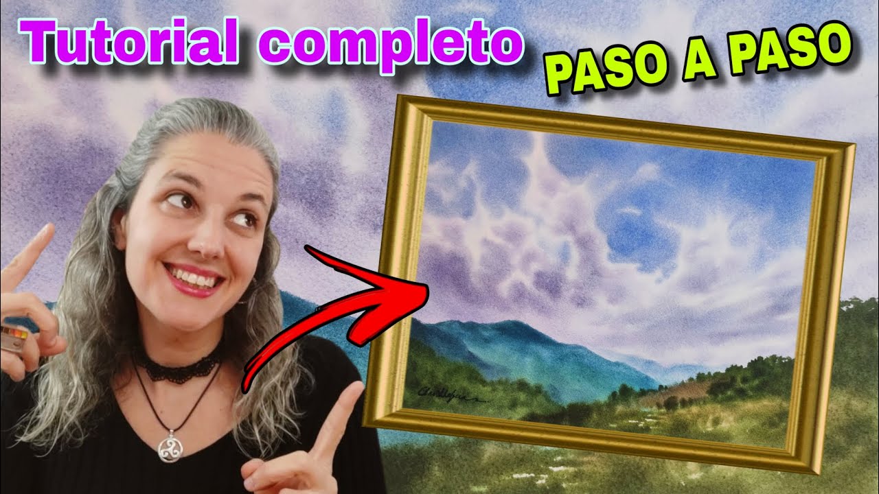 Tutorial de un PAISAJE EN ACUARELA PASO A PASO | C&oacute;mo pintar nubes