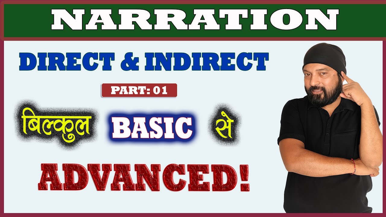 Narration Part 01 | Direct Indirect Speech | बिल्कुल BASIC से ADVANCED | With DLD SIR 
