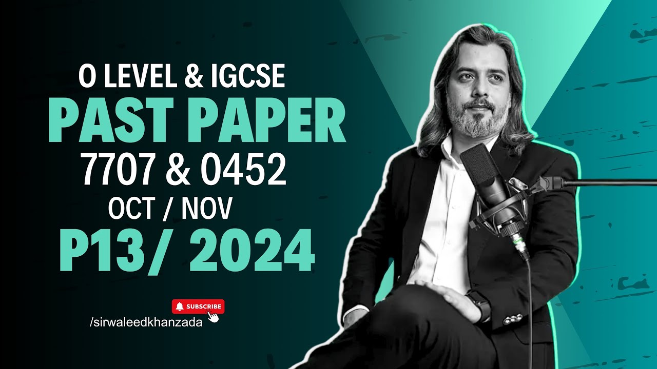 O level & IGCSE Accounting yearly Past paper solution 7707 | 0452 P13 Oct / Nov 2024.
