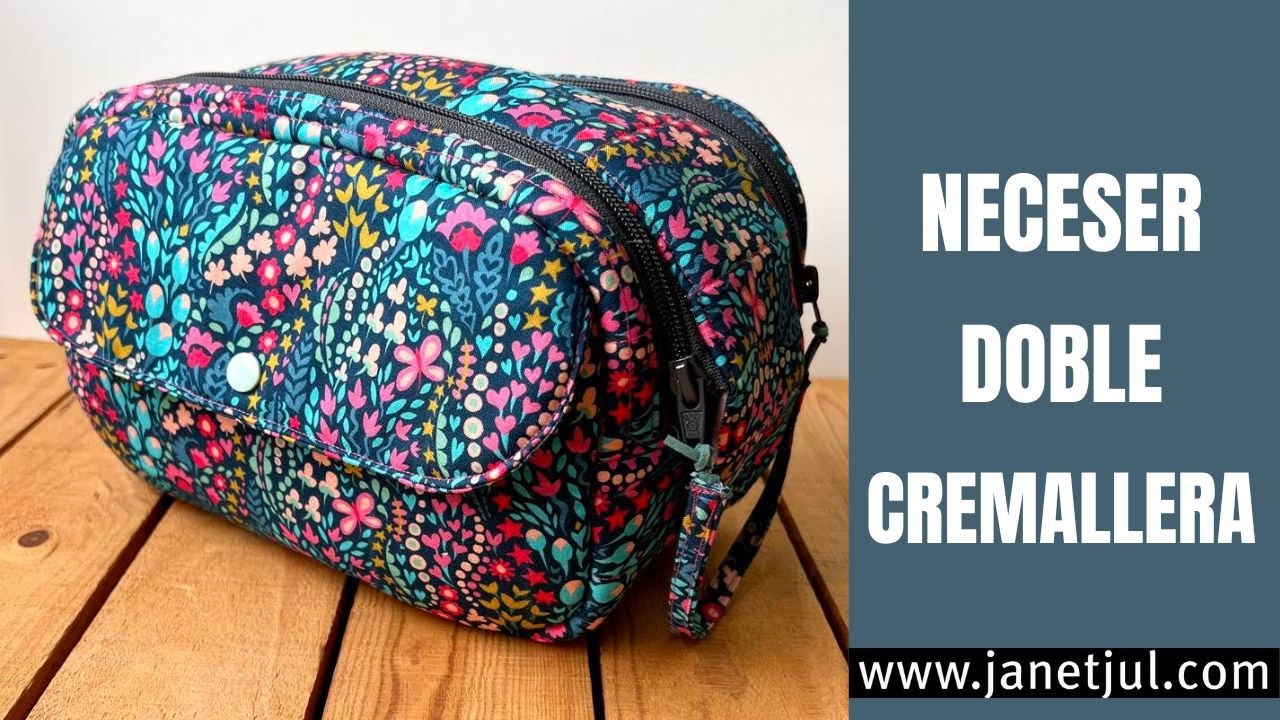Neceser con doble cremallera,  ¡súper práctico!
