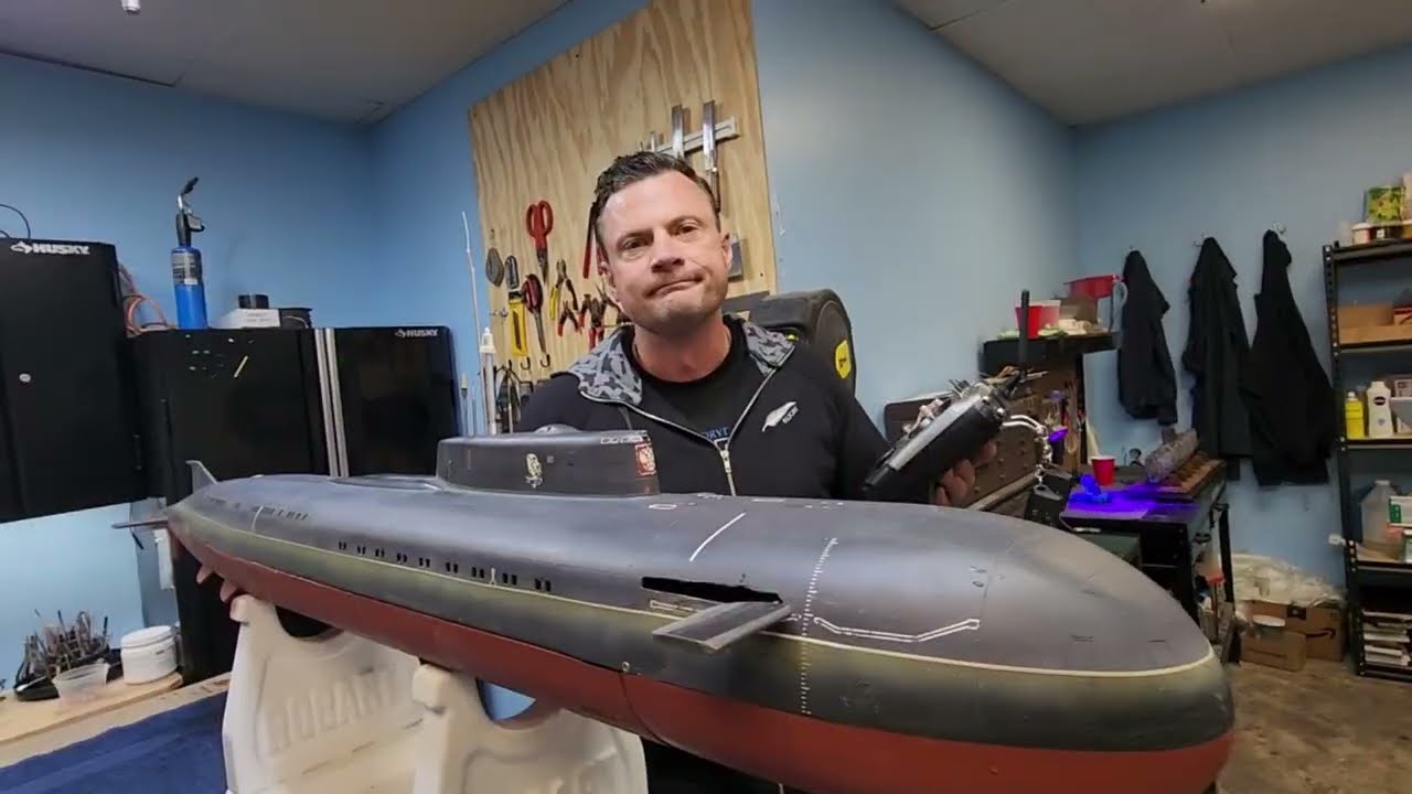 The RCSubGuy Shows Off A Giant RC Russian Oscar II RC Submarine