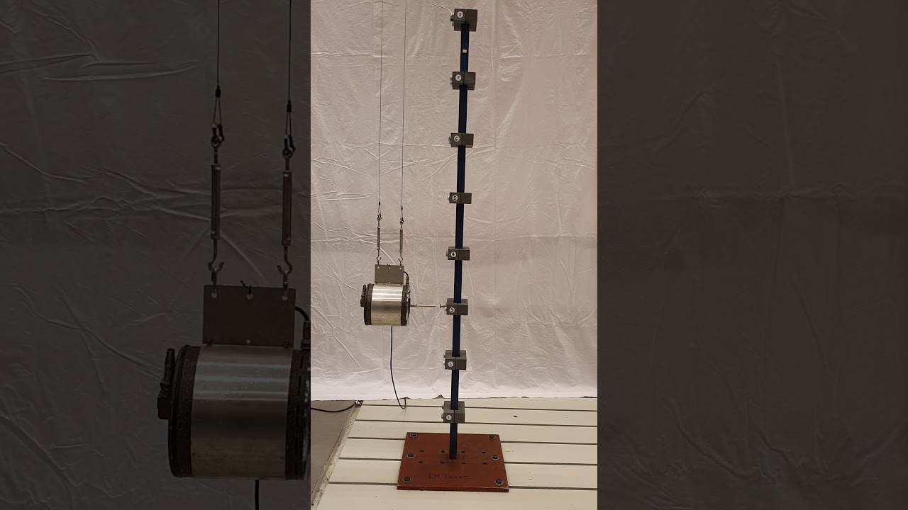 1st mode shape of an eight-storey tower structure