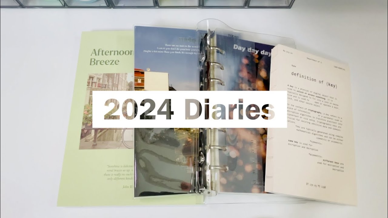 2024년을 위한 다이어리 소개✨ / 겨울 테마 감성 다이어리 꾸미기❄️ / 2024 Diaries / Winter theme Aesthetic Journal with me