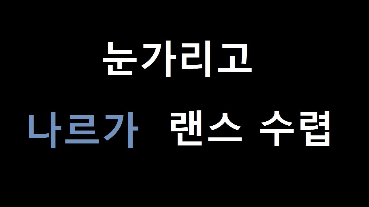 심심한데 랜스로 눈가리고 나르가 잡아볼까?
