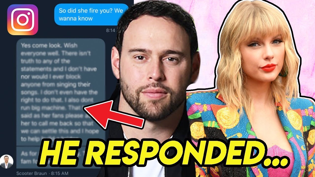 Scooter Braun RESPONDS to DMs from Swifties... Taylor Vs. Scooter and Big Machine Records