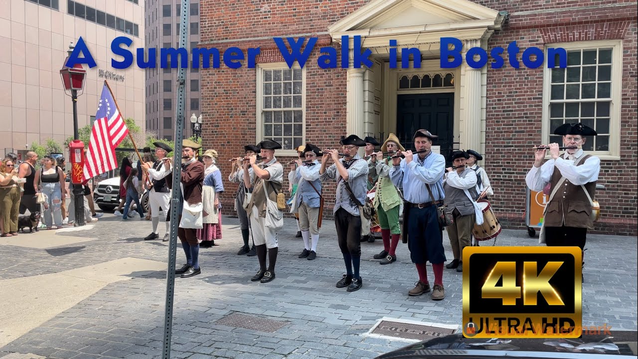[4K Boston] A Summer Walk in Boston 001