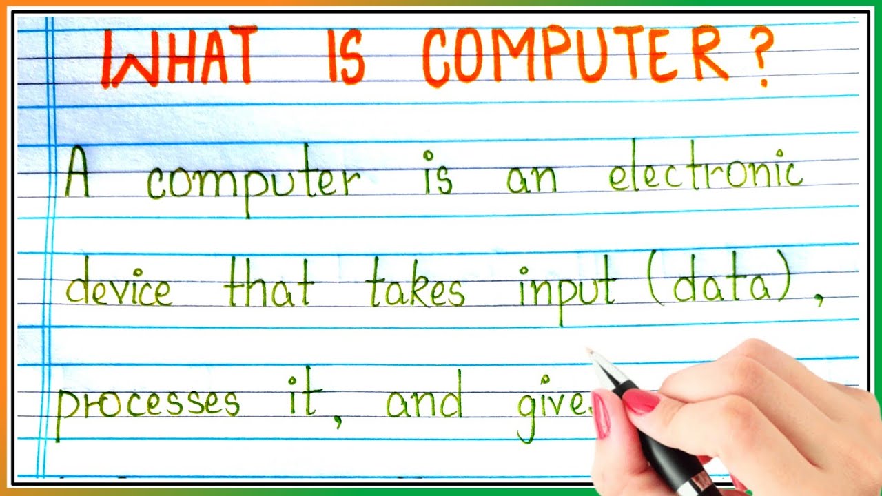 What is computer | Define computer | Definition of computer | Explain computer | Types of computer