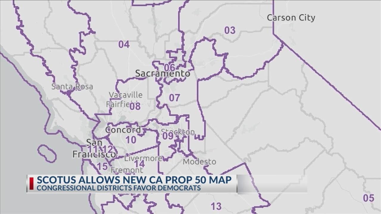 SCOTUS allows new California Prop 50 map